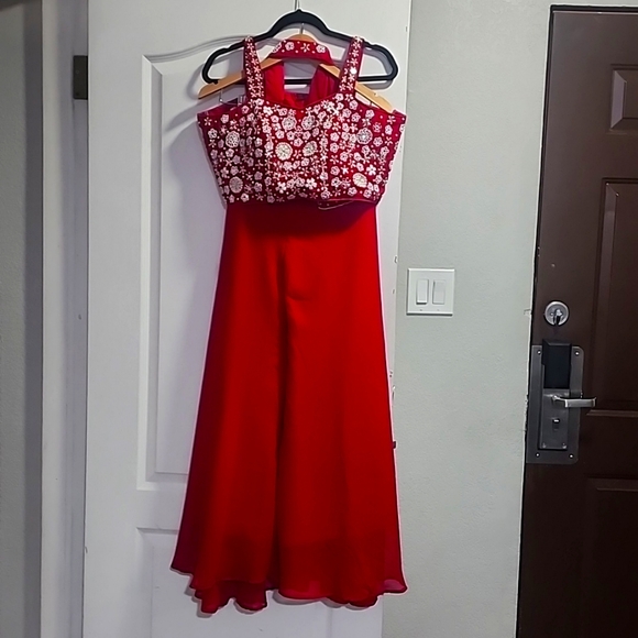 BRAND NEW pink indo western palazzo suit - Picture 1 of 3